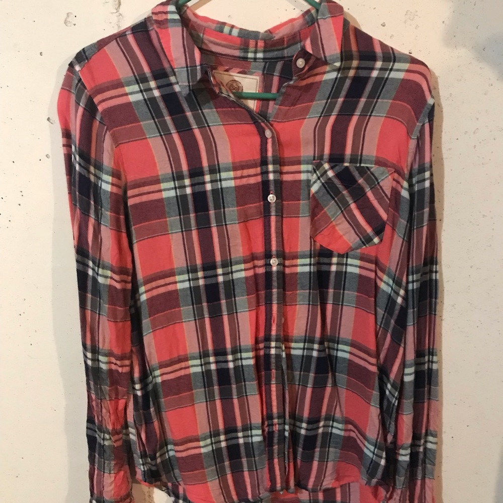 Woman’s pink flannel